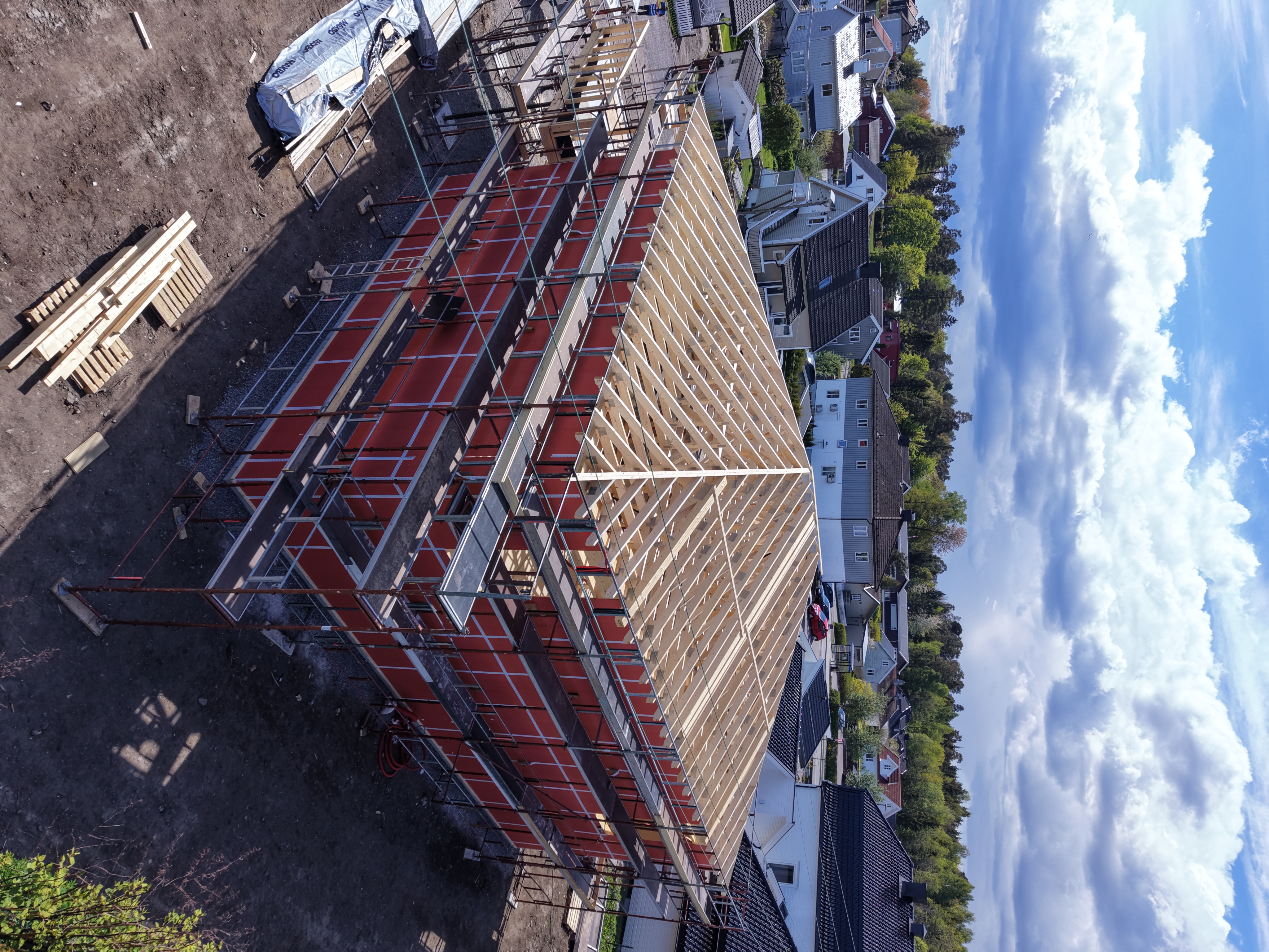 Hus sett fra drone